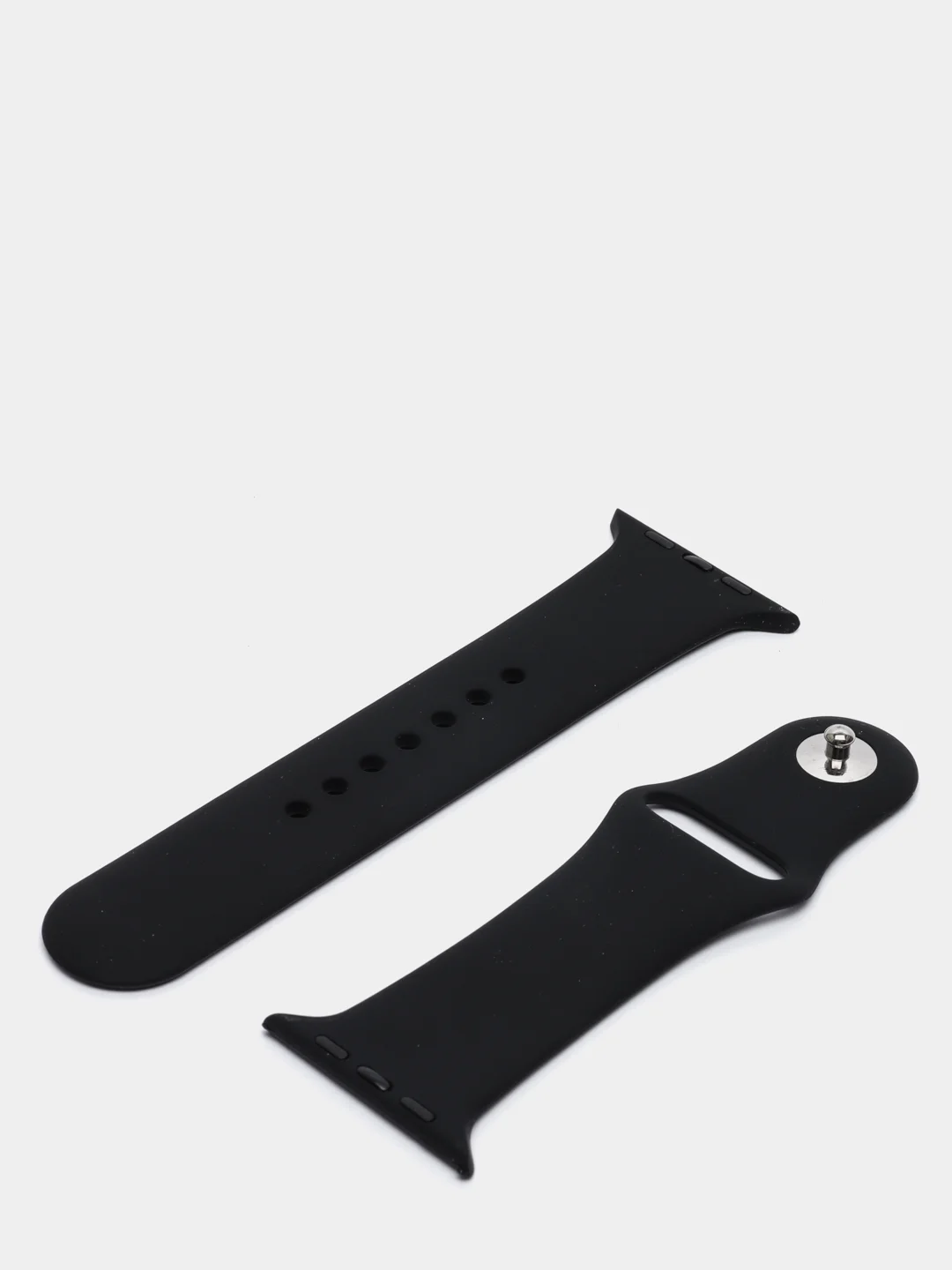 Черный спортивный силиконовый ремешок для Apple Watch 1/2/3/4/5 размер 42-44