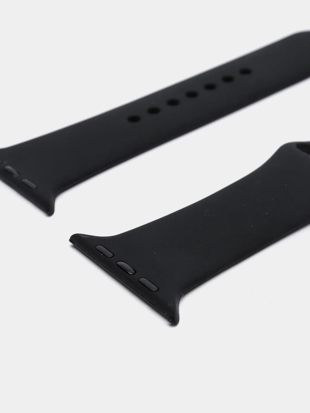Черный спортивный силиконовый ремешок для Apple Watch 1/2/3/4/5 размер 42-44