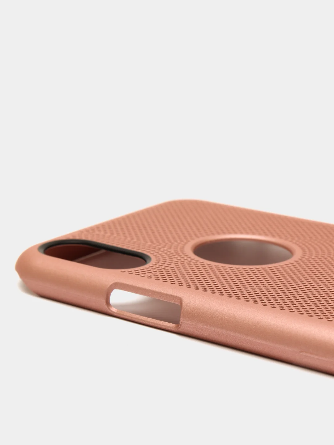 Коралловый меланж iphone X / XS чехол пластиковый с перфорацией