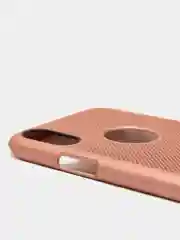 Коралловый меланж iphone  X / XS чехол пластиковый с перфорацией