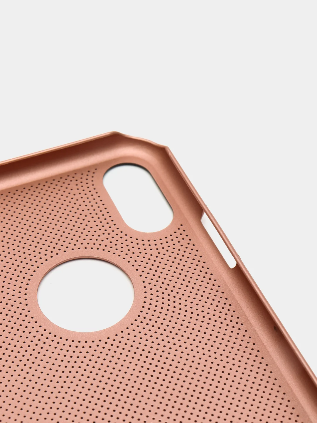 Коралловый меланж iphone X / XS чехол пластиковый с перфорацией