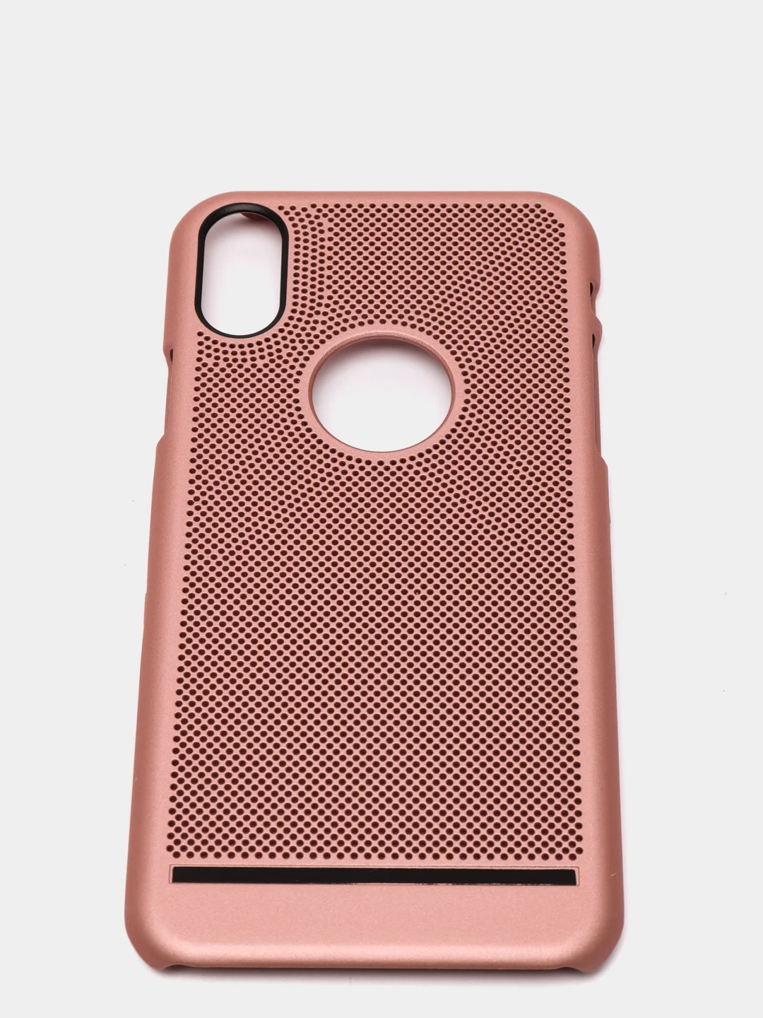 Коралловый меланж iphone X / XS чехол пластиковый с перфорацией
