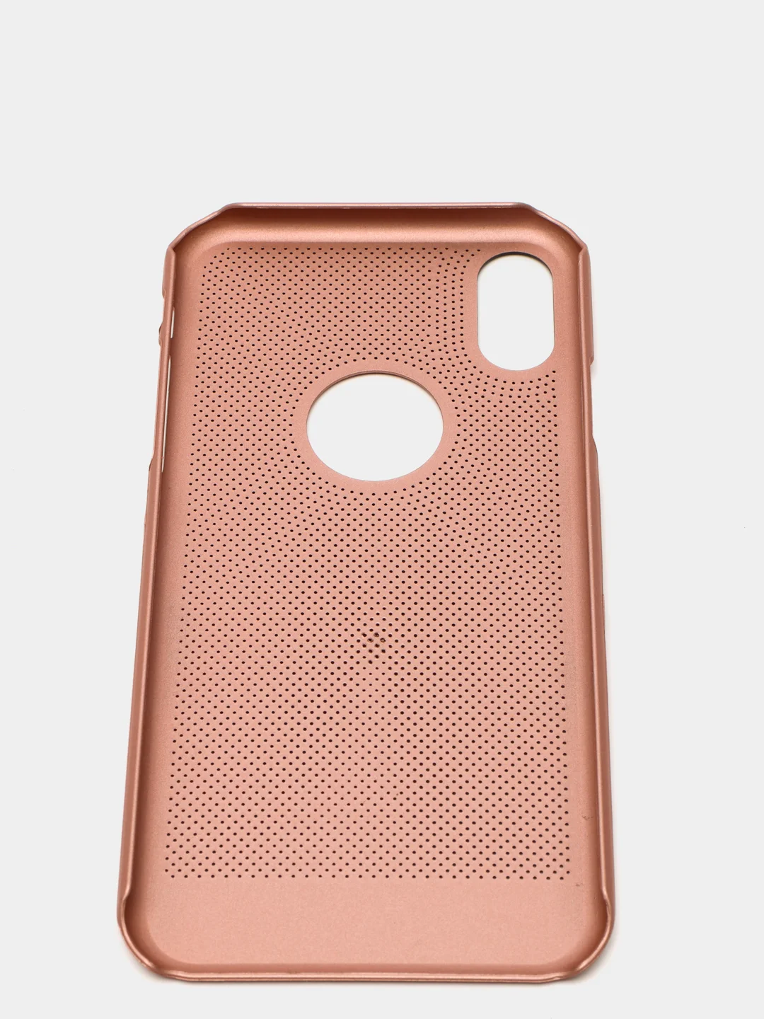 Коралловый меланж iphone X / XS чехол пластиковый с перфорацией