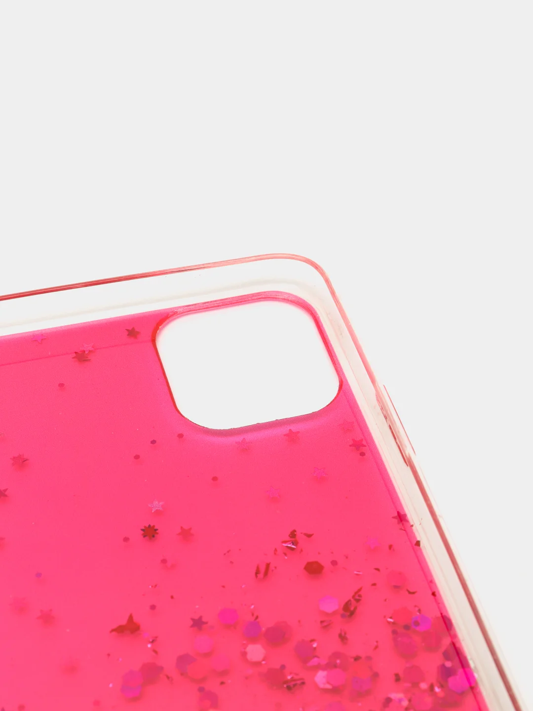 Розовый чехол пластиковый iPhone 11 Pro, 11 Pro Max, с блестками
