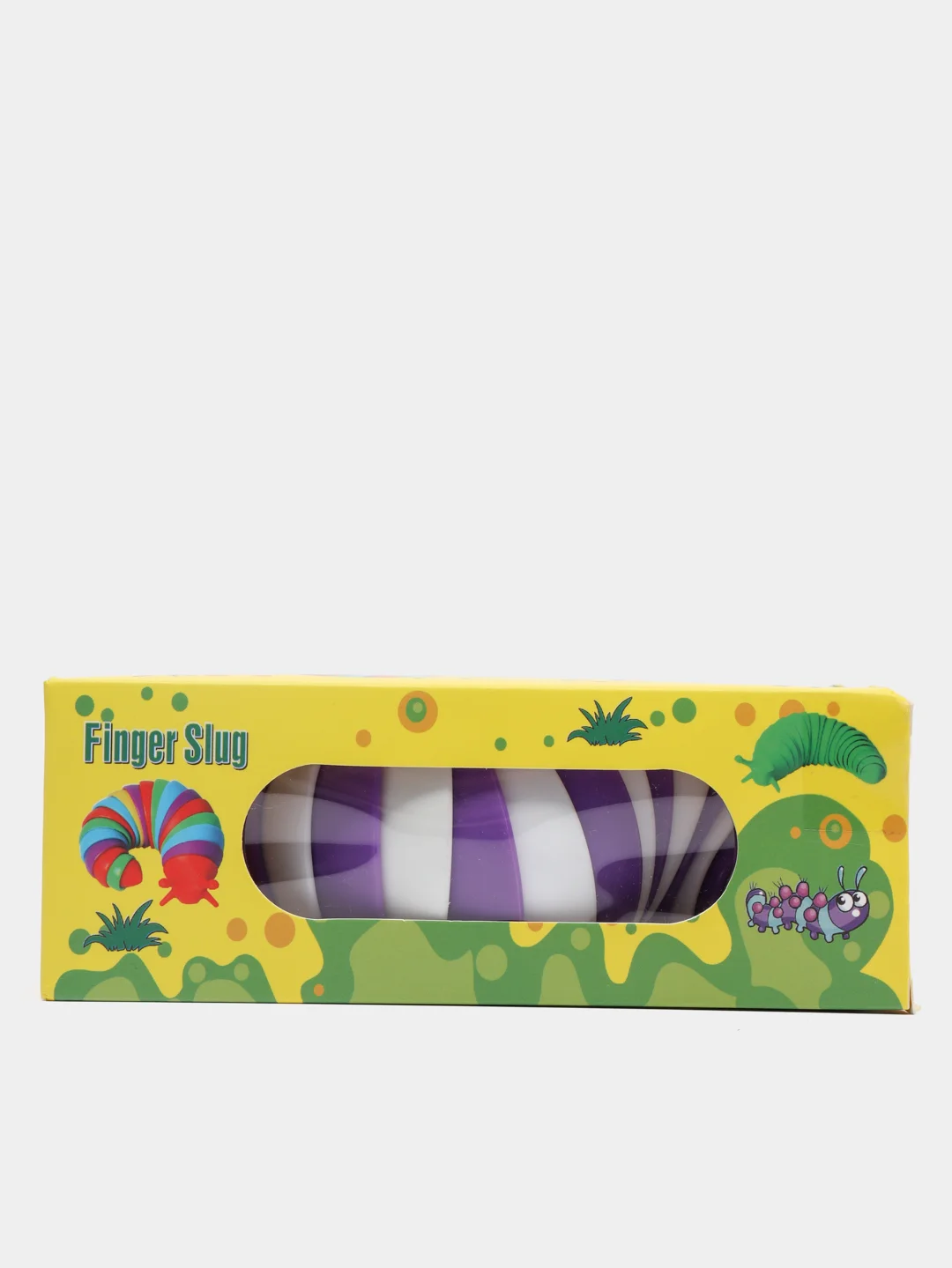 Фиолетовый игрушка антистресс слизень цветной "Finger slug"