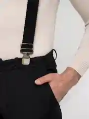 Черный подтяжки для брюк мужские