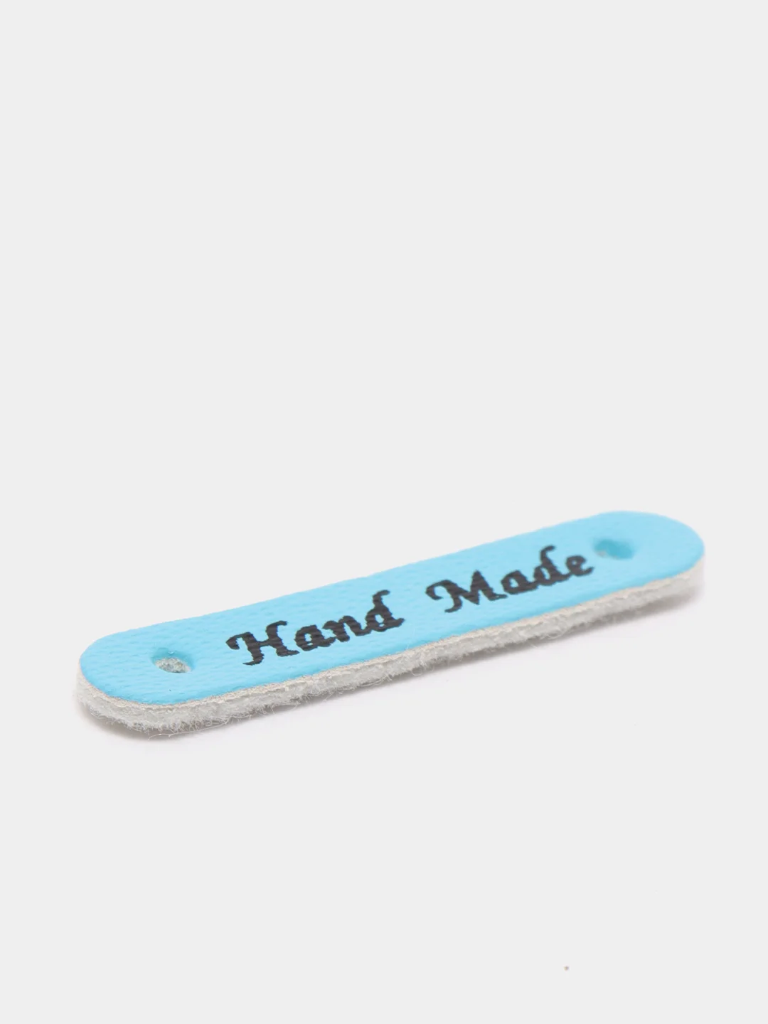 Голубой бирка "Hand made", экокожа, 5 штук
