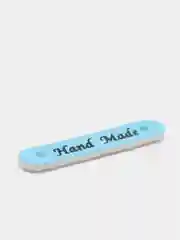 Голубой бирка "Hand made", экокожа, 5 штук