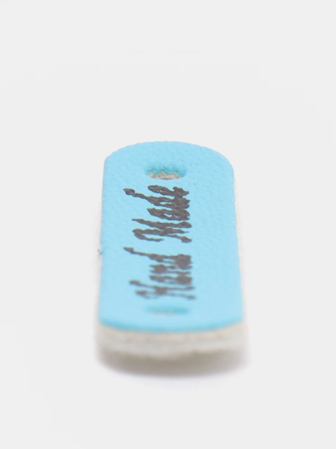Голубой бирка "Hand made", экокожа, 5 штук