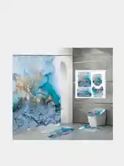 Голубой штора для ванны, 120*180 см