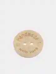 Деревянные пуговицы "Handmade - with love", 10 штук