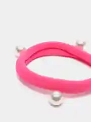 Коралловый резинка для волос с жемчугом