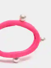 Коралловый резинка для волос с жемчугом