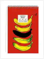 Скетчбук для рисования BANANA BRAIN, 40 л, А5 евроспираль, матовая ламинация