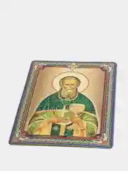 Икона "Святой праведный Иоанн Кронштадтский", 3D, с клеящейся основой