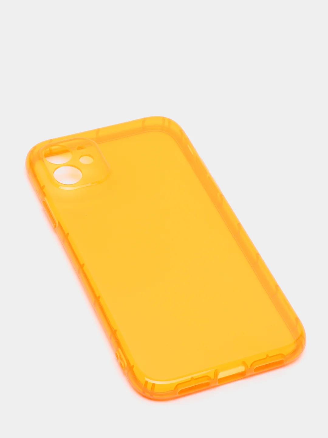 Оранжевый чехол силиконовый iPhone 11/12/12pro/12mini/13/13pro/13/mini/13pro max, с защитой камеры