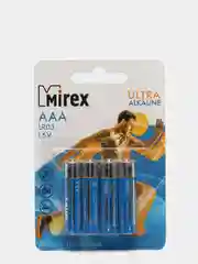 Батарейка щелочная Mirex LR03 / AAA 1,5в. 4 шт