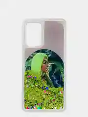 Лайм чехол Samsung Galaxy A52 / A52s, Галакси А52 силиконовый переливающийся жидкий с блестками