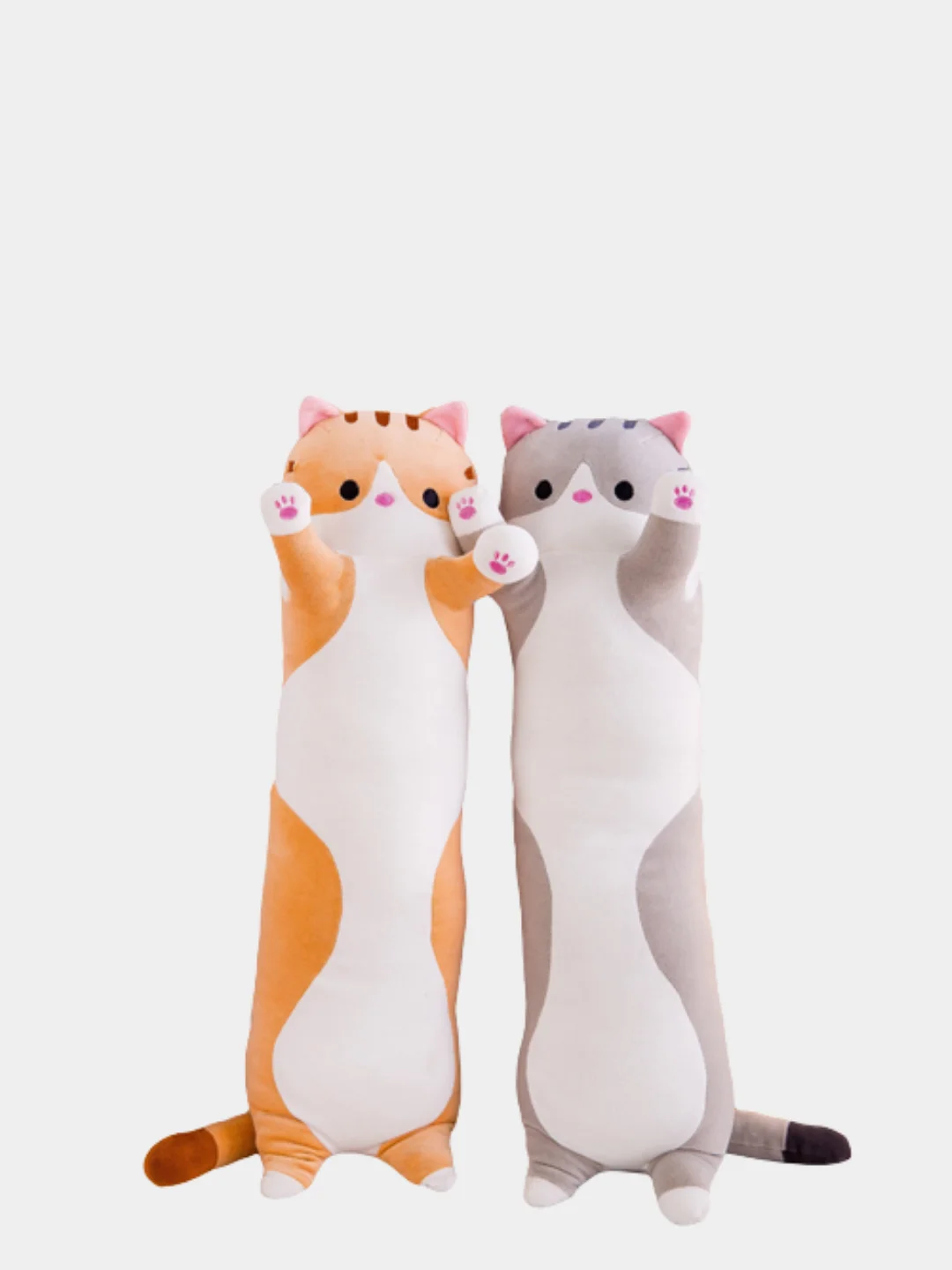 Кот-батон, мягкая игрушка-антистресс длинный кот