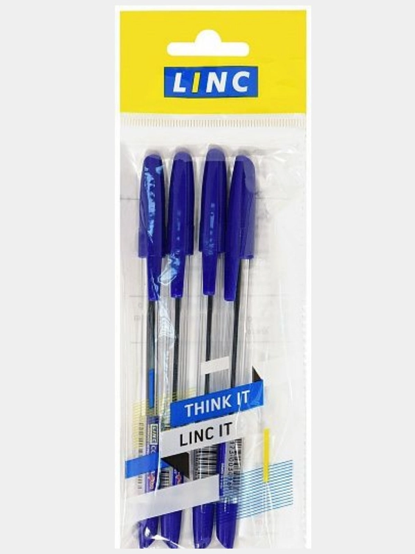 Набор шариковых ручек LINC CORONA PLUS, 0,70 мм, 4 штуки, синий
