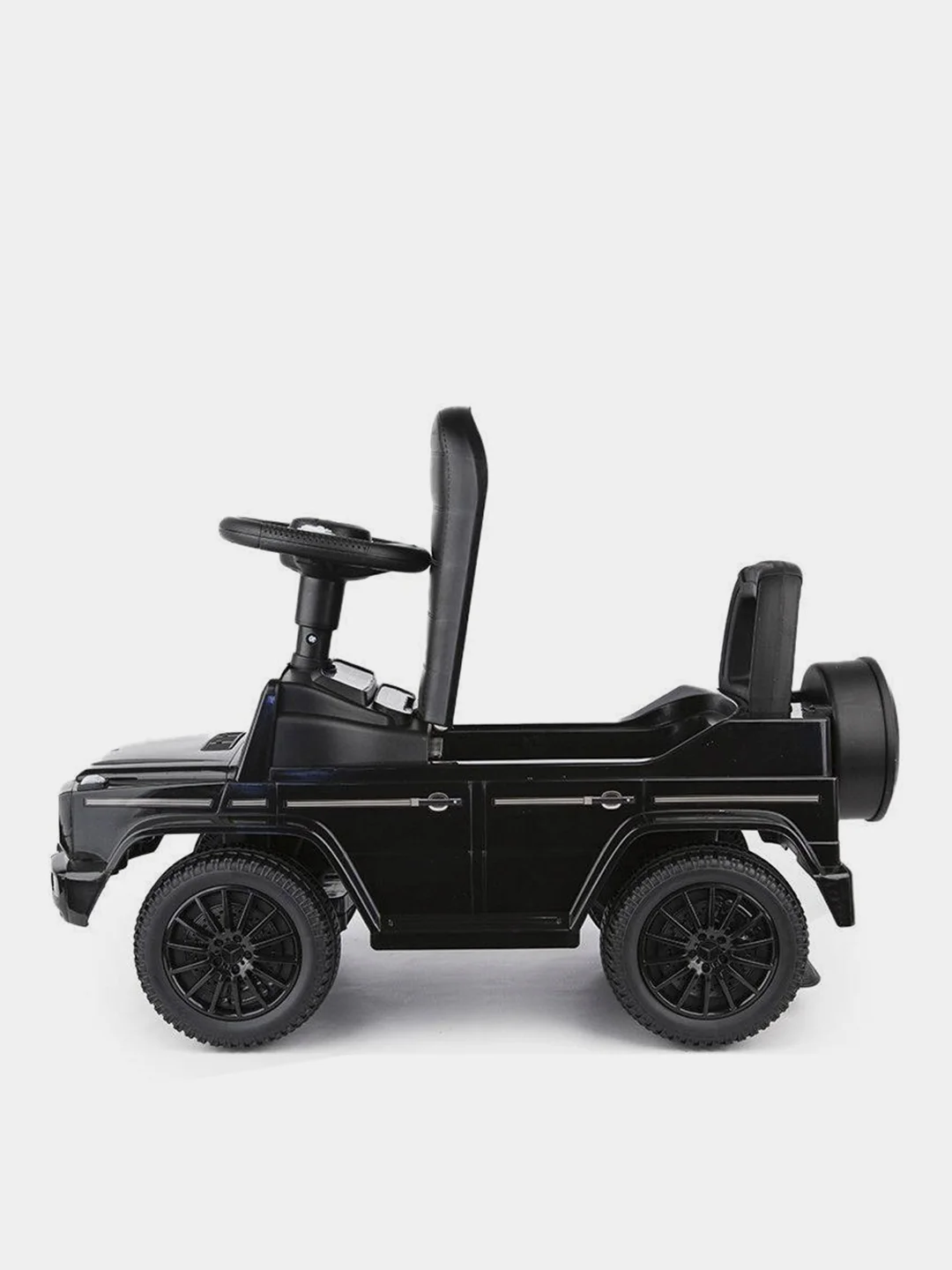 Черный каталка детская Mercedes (толокар) "Гелендваген" со звуком (3 цвета)