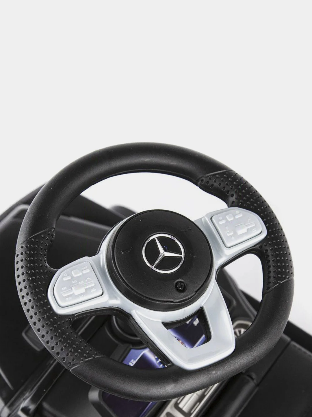 Черный каталка детская Mercedes (толокар) "Гелендваген" со звуком (3 цвета)