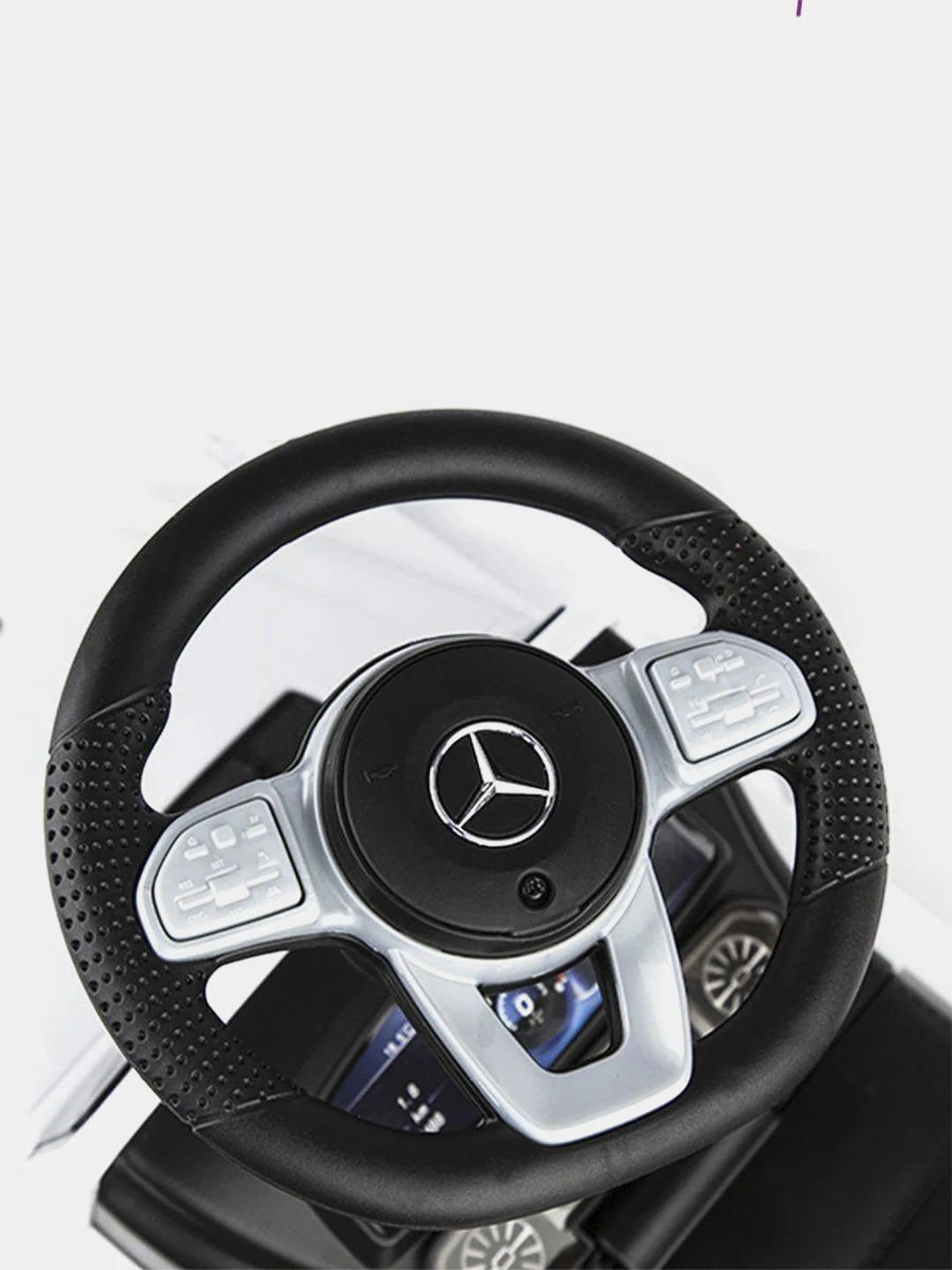 Белый каталка детская Mercedes (толокар) "Гелендваген" со звуком (3 цвета)