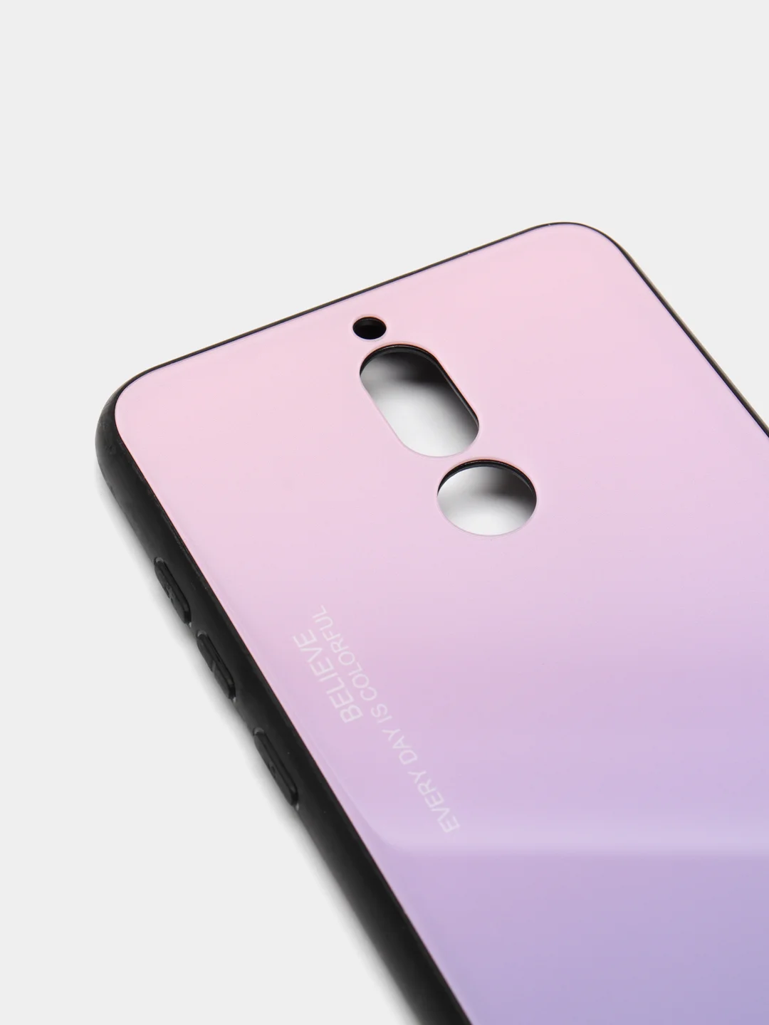 Серебряный градиентный чехол из закалённого стекла для Huawei Mate 10 lite