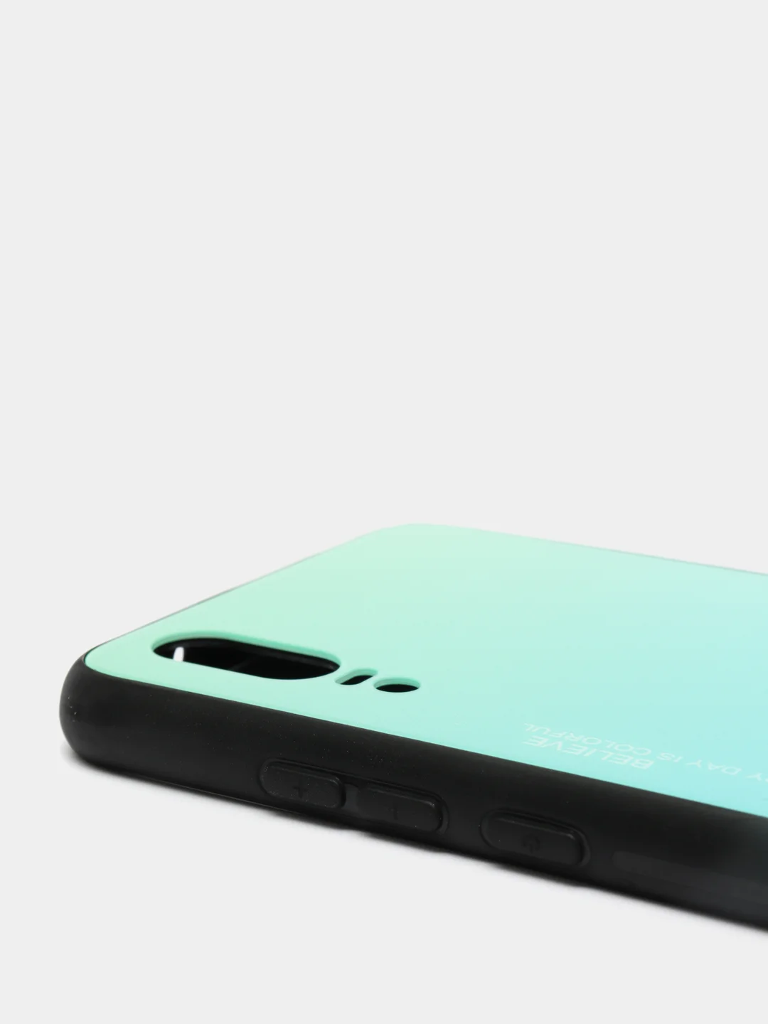 Черный градиентный чехол из закалённого стекла для Huawei P20