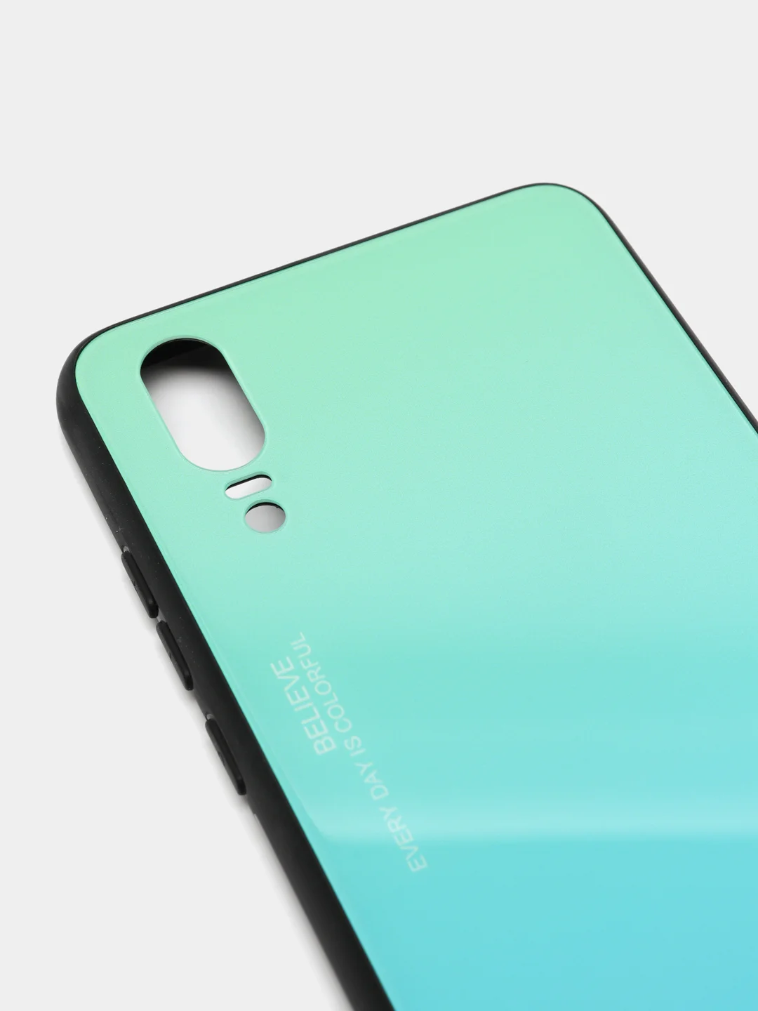 Черный градиентный чехол из закалённого стекла для Huawei P20