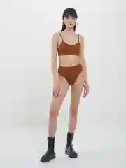 Оливковый купальник раздельный женский