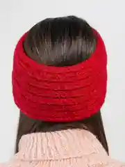 Красный повязка на голову вязаная, шерстяная, чалма.