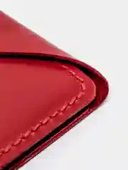 Красный обложка для паспорта с вкладышем, натуральная кожа