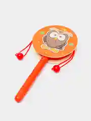 Рыжий игрушечный деревянный барабан
