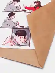 Красный открытка-комиксы "Любовь"