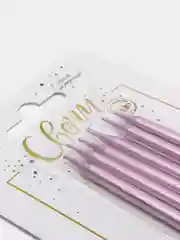 Сиреневый свечи в торт /