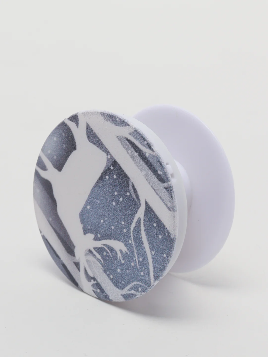 Белый попсокет Popsocket держатель для телефона и наушников, космос луна месяц свет небо звезда