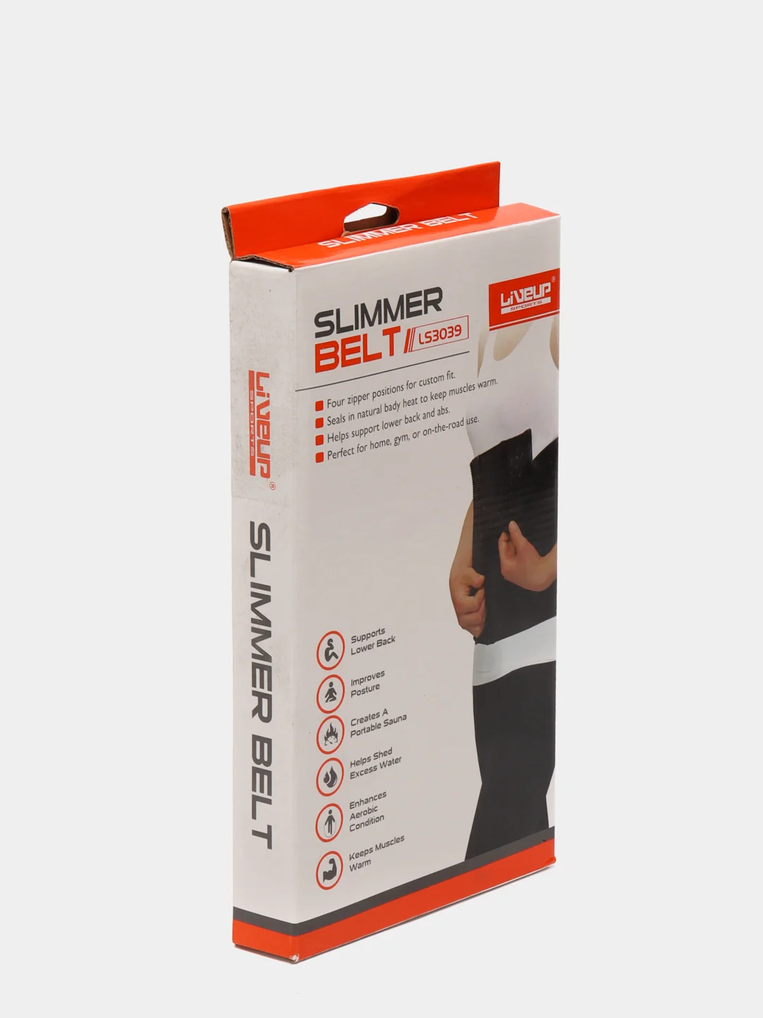 Пояс для похудения LiveUp "Zipper Slim Belt", универсальный размер