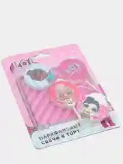 Кораллово-розовый свечи в торт /