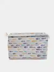 Голубой корзина-кофр для хранения вещей с ручками, текстиль, 38х26х23 см