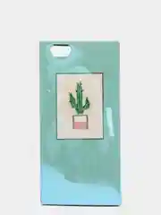 Бирюзовый чехол "Растения" для iPhone 6  / 7 / 8 / 6 Plus / 7 Plus / 8 Plus
