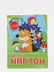 Картон цветной Хобби Тайм, А5, 10 листов, 10 цветов