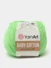 Салатовый пряжа YarnArt Baby cotton, 50 г, 165 м, акрил и хлопок