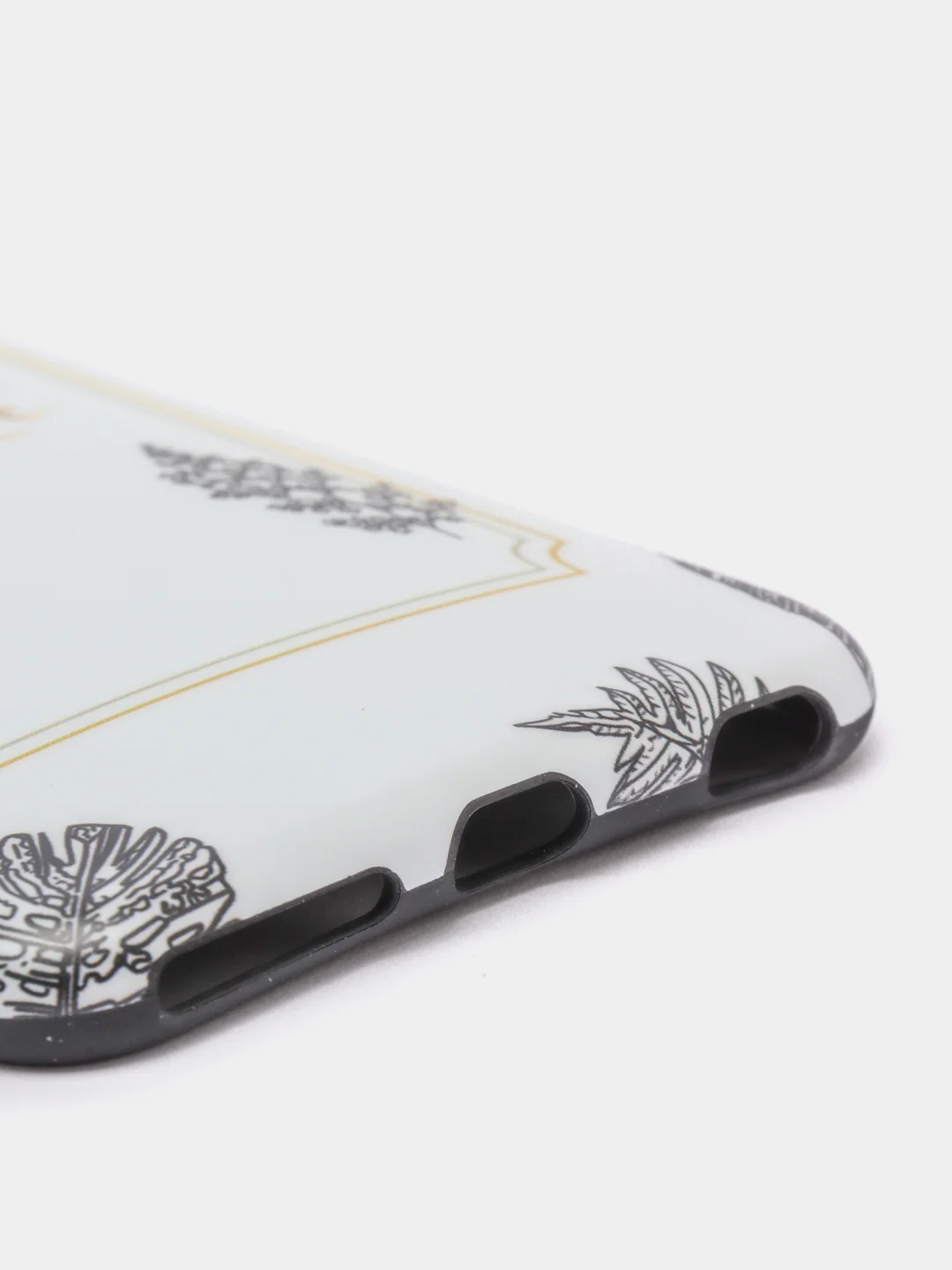Золотой чехол "Растения" для iPhone 6 / 7 / 8 / 6 Plus / 7 Plus / 8 Plus