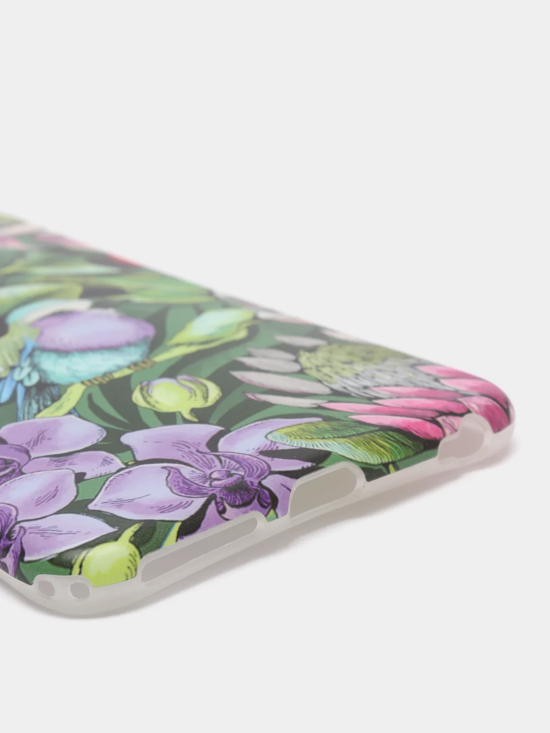 Фиолетовый чехол "Растения" для iPhone 6 / 7 / 8 / 6 Plus / 7 Plus / 8 Plus