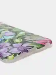 Фиолетовый чехол "Растения" для iPhone 6  / 7 / 8 / 6 Plus / 7 Plus / 8 Plus