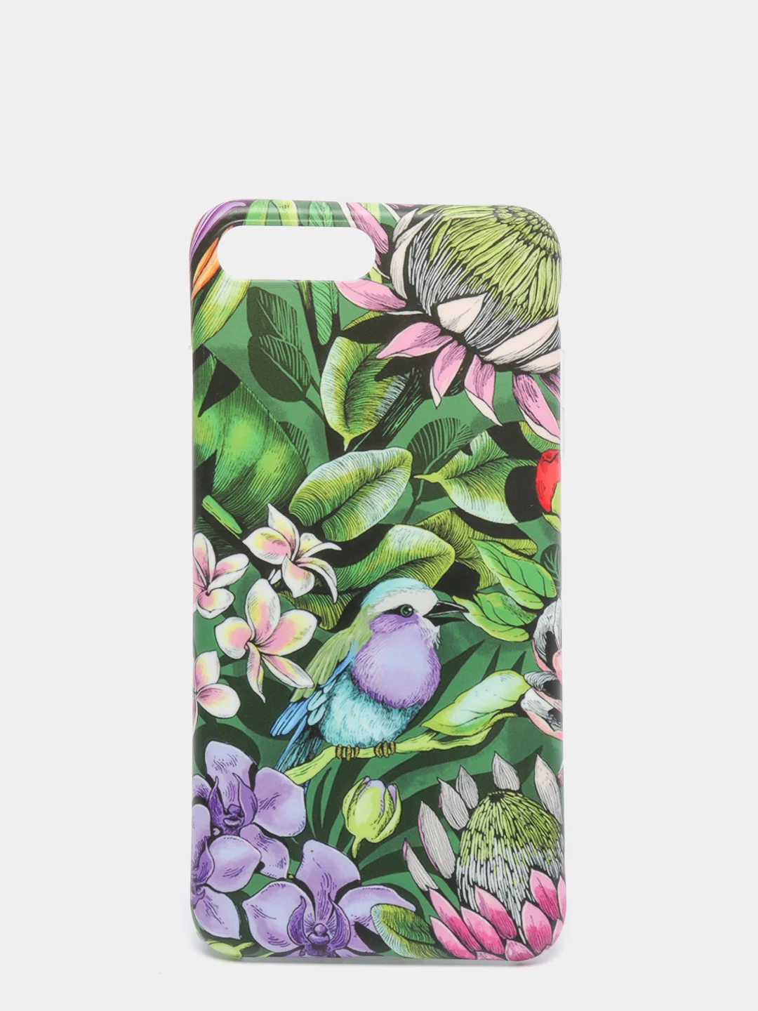 Фиолетовый чехол "Растения" для iPhone 6 / 7 / 8 / 6 Plus / 7 Plus / 8 Plus