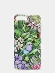 Фиолетовый чехол "Растения" для iPhone 6  / 7 / 8 / 6 Plus / 7 Plus / 8 Plus