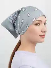 Серый металлик бандана на голову