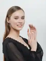 Синий серьги-гвоздики 6 цветов